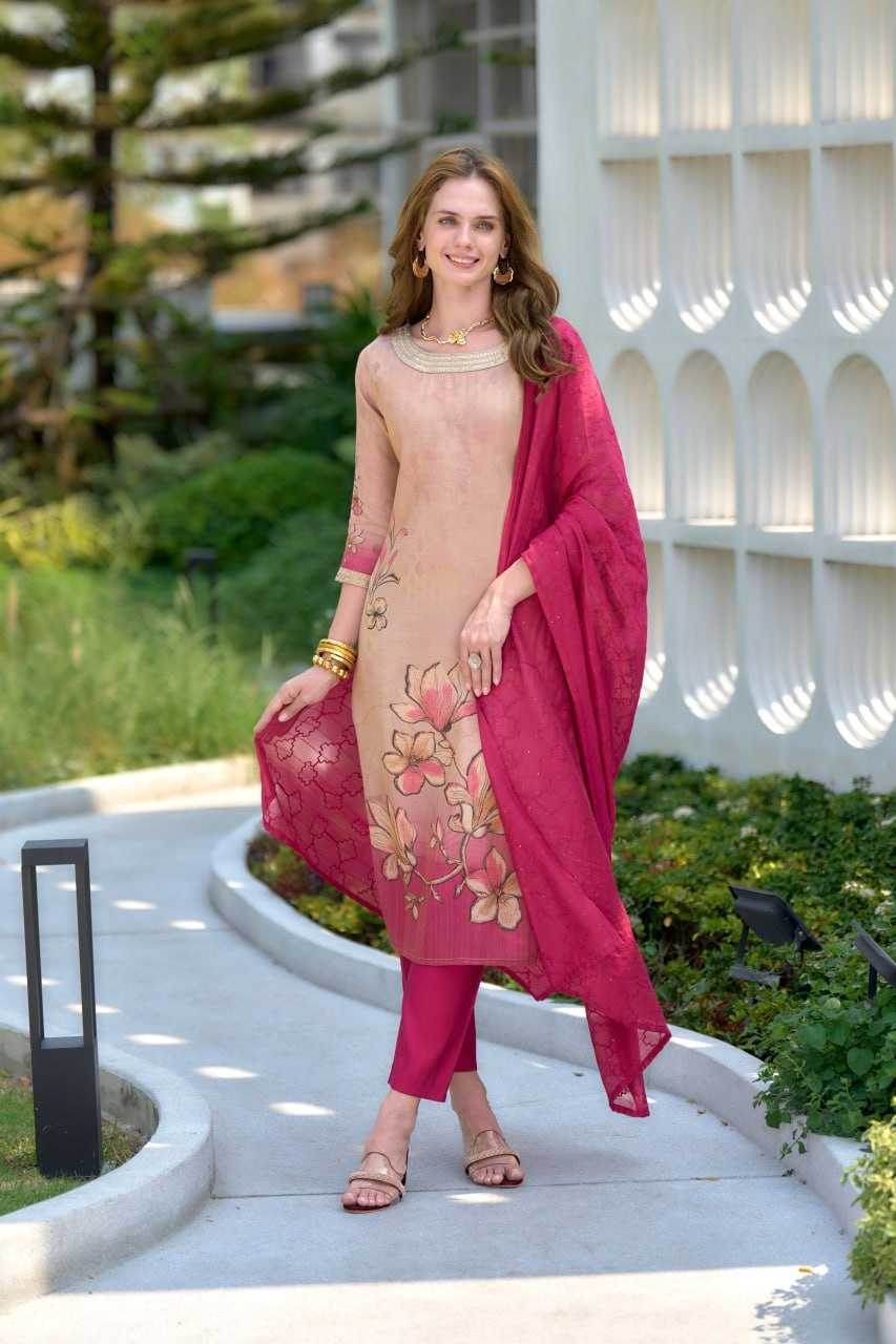 Tissue Embroidered Kurti - MYLUXURY LANE ENTERPRISE